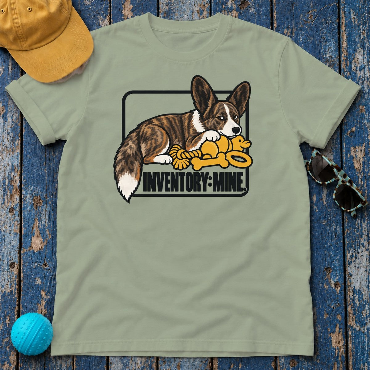 Inventory Mine Corgi T-Shirt — Sage