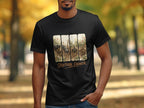 Black t-shirt with "STRUCTURAL ENGINEER" text and four panels of dachshunds digging in dirt.
