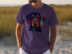 Colorful Geometric Dog Art Graphic Men's T-Shirt