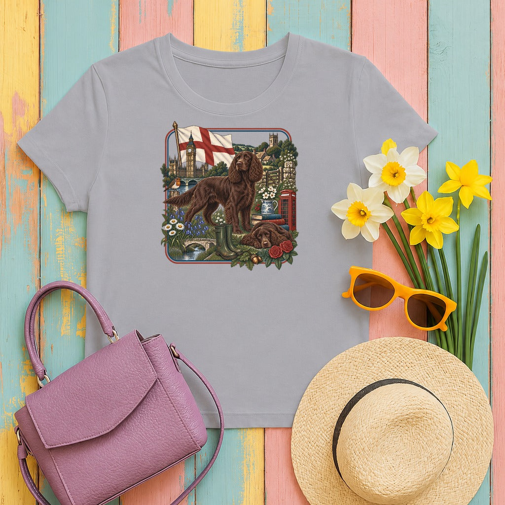 Field Spaniel England Heritage tee, Athletic Heather
