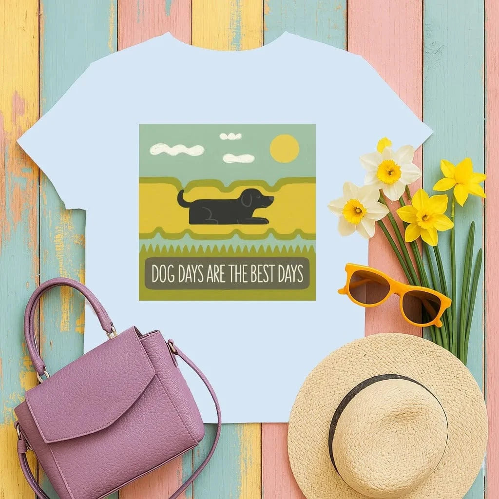 Dog Days Are The Best Days Black Lab T-Shirt T-shirt