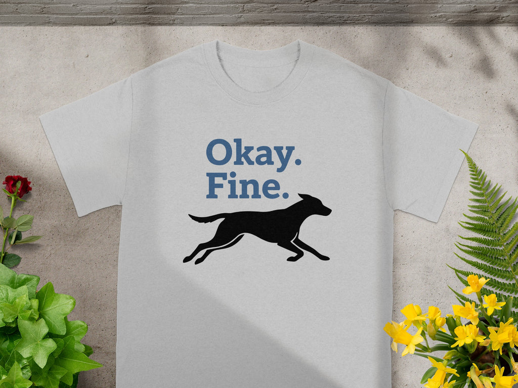 Okay Fine Running Dog Graphic T-shirt Product