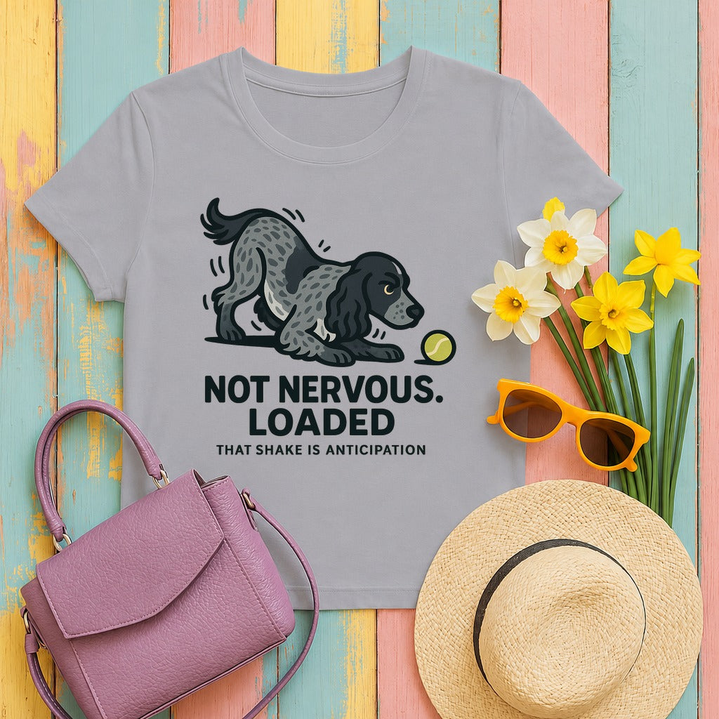English Cocker Not Nervous Loaded Tee in Athletic Heather