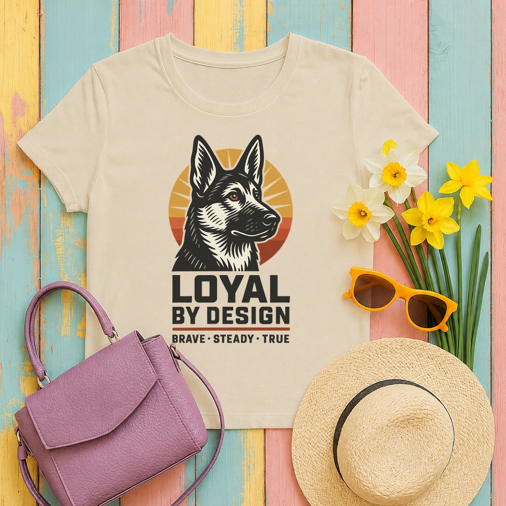 Loyal By Design German Shepherd T-Shirt in Sand