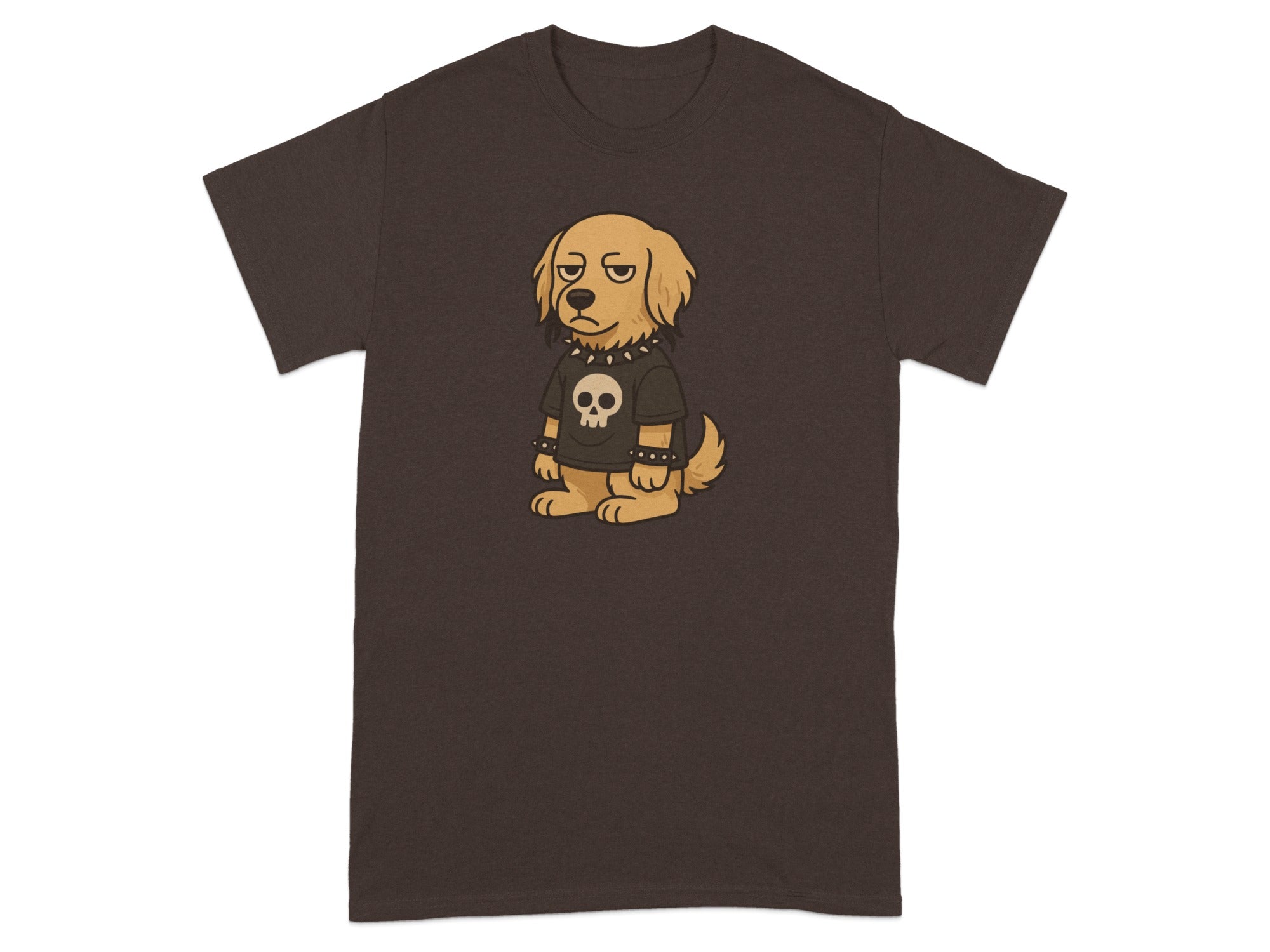 Gothic Dog with Skull Shirt Graphic T-Shirt