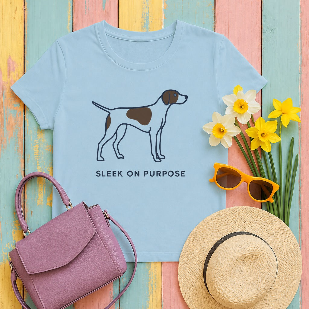 pointer sleek-on-purpose tee flat lay hero