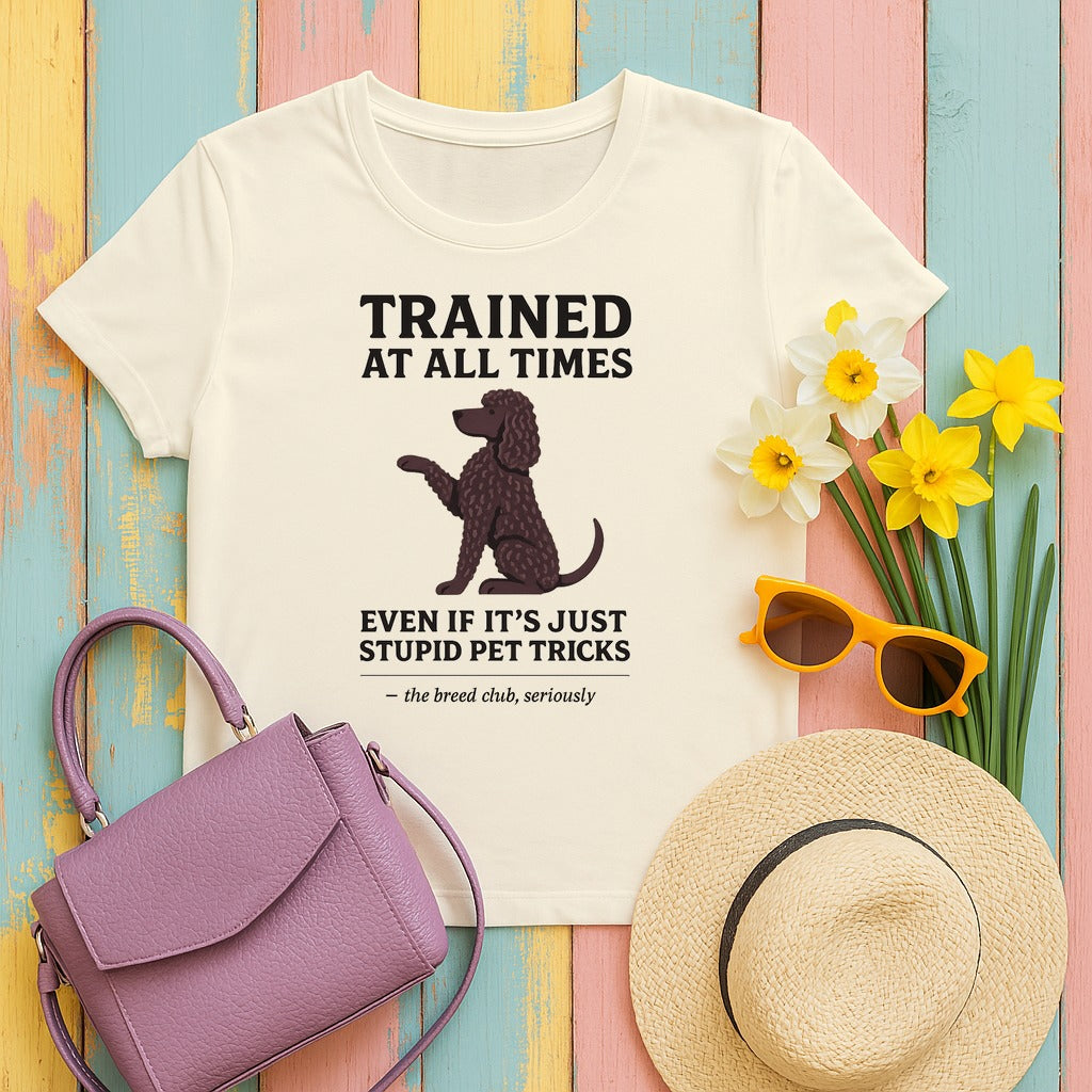 Irish Water Spaniel Trained At All Times Tee in Natural
