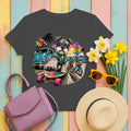 Schnauzer Surf Skater Adventure T-shirt in Dark Heather