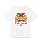 Peace Love and a Beard Schnauzer T-Shirt