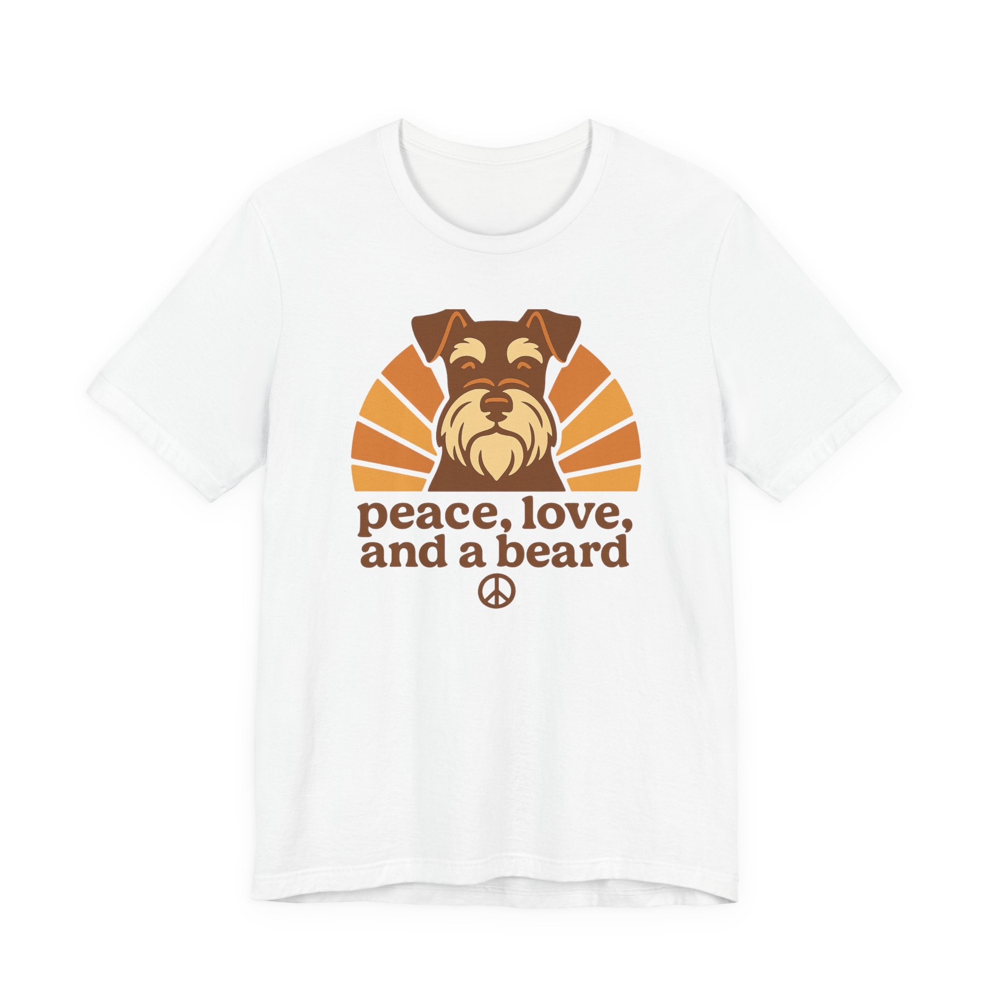 Peace Love and a Beard Schnauzer T-Shirt