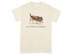Beagle in a detective hat and coat on a t-shirt.