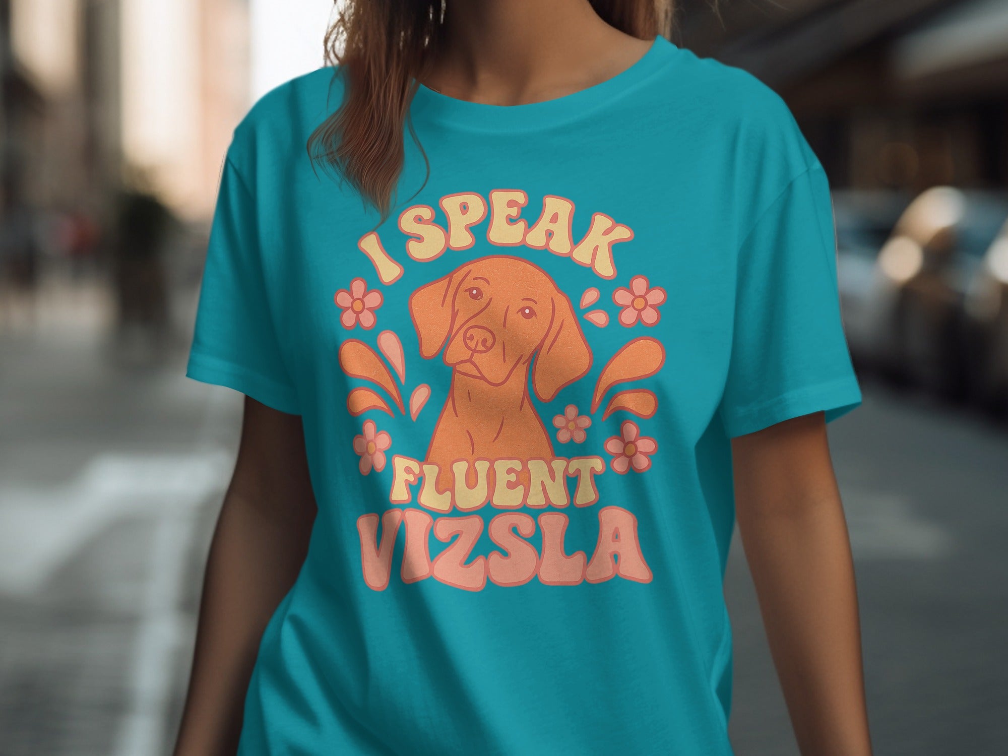 I Speak Fluent Vizsla Dog Lover Graphic T-shirt