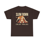 Slow Down, Enjoy Walks Basset Hound T-Shirt