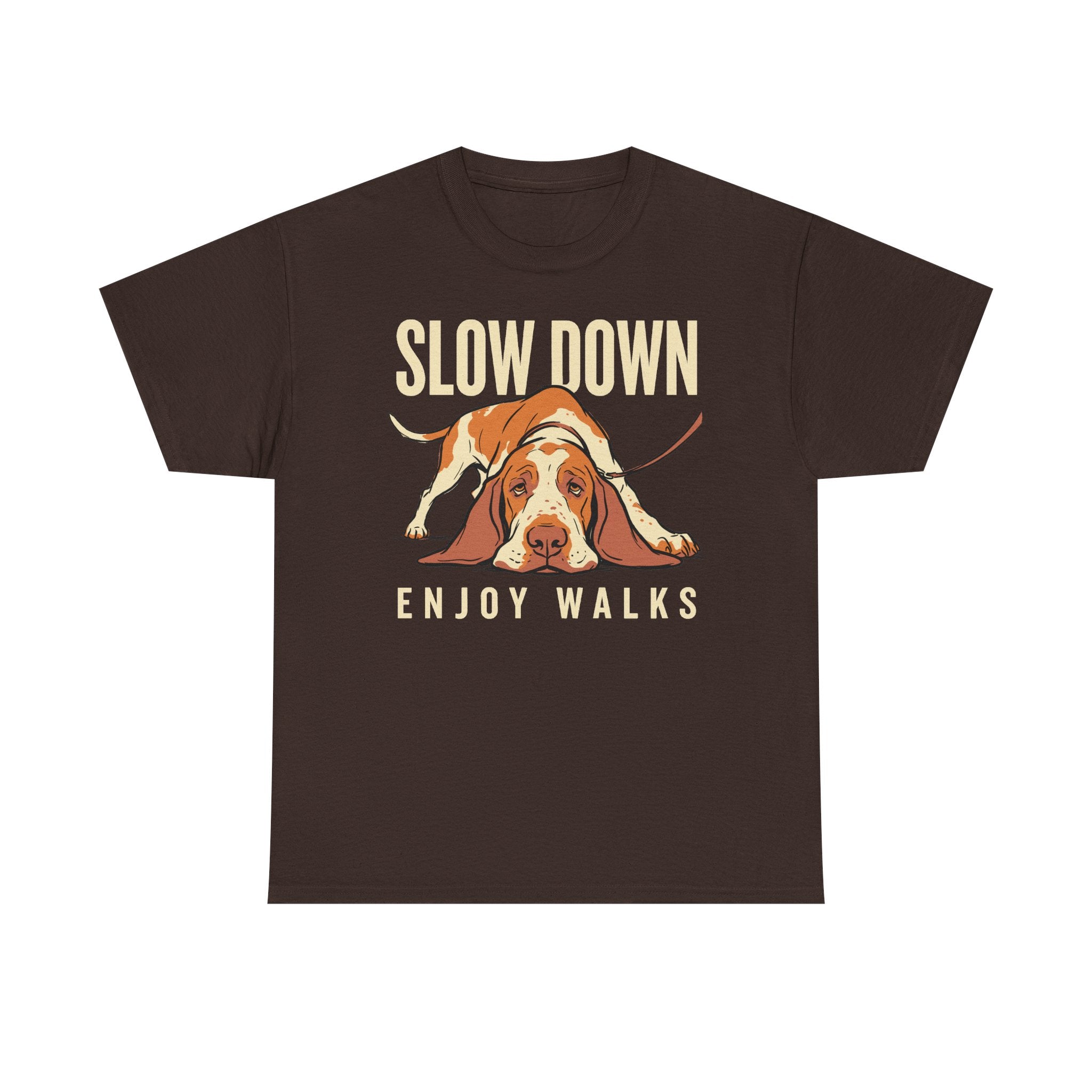 Slow Down, Enjoy Walks Basset Hound T-Shirt