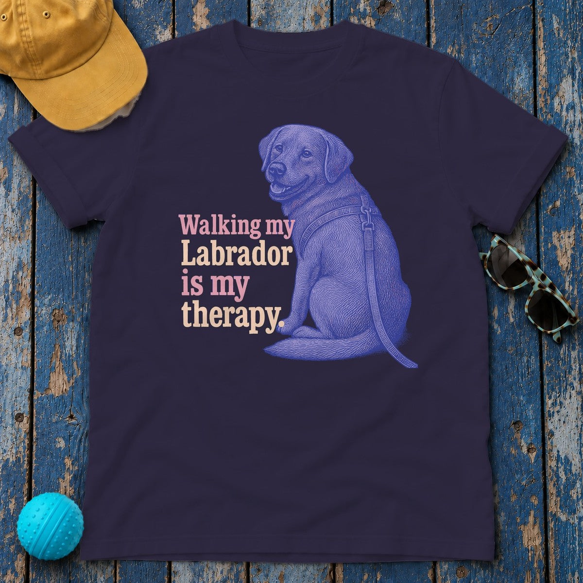 Labrador Therapy T-Shirt in Blackberry