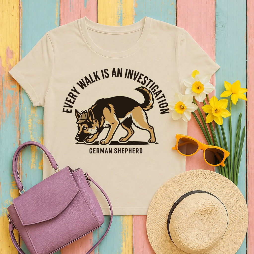 Investigator German Shepherd T-Shirt in Sand