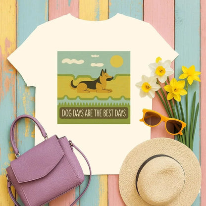 Dog Days Are The Best Days German Shepherd T-Shirt T-shirt