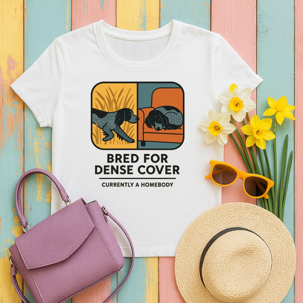 English Cocker Bred for Dense Cover Tee in White