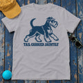 Tail Carried Jauntily Miniature Schnauzer T-Shirt in Athletic Heather