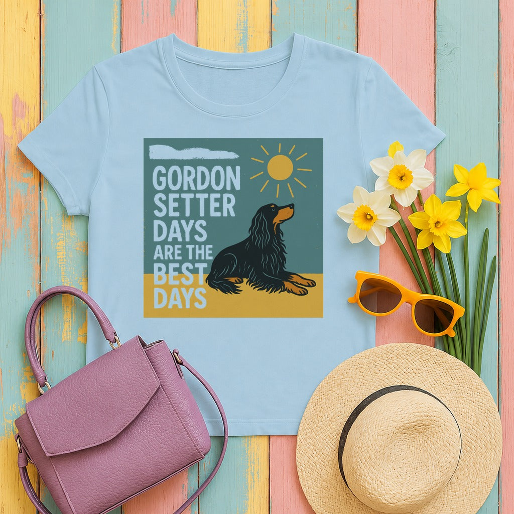 Vintage Gordon Setter Days T-Shirt in Light Blue