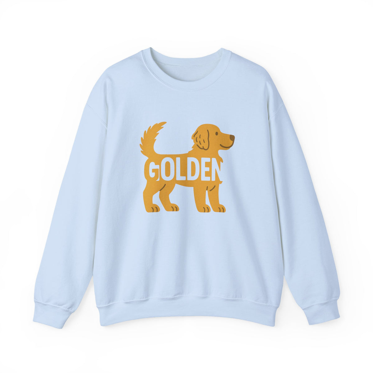 Playful Golden Retriever Sweatshirt in Light Blue
