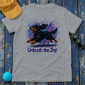 Vibrant Unleash the Joy Gordon Setter T-Shirt in Gravel