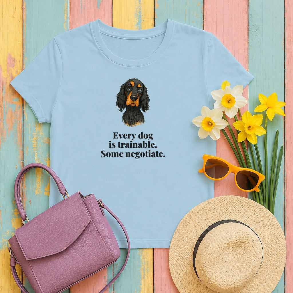 Gordon Setter Some Negotiate Tee in Light Blue