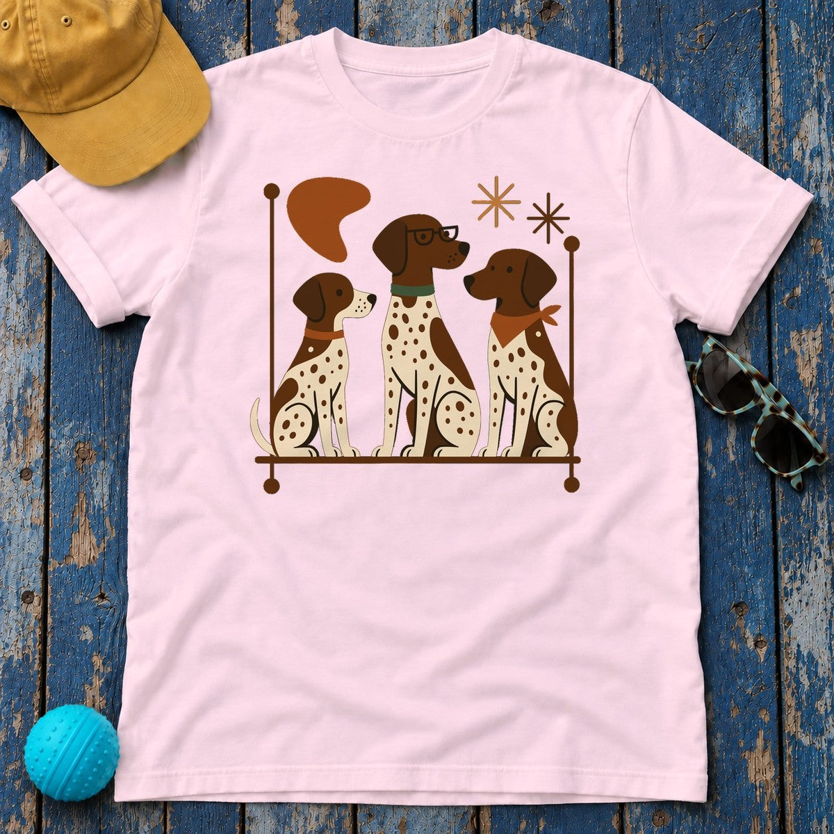 Mid-Century GSP T-Shirt in Light Pink