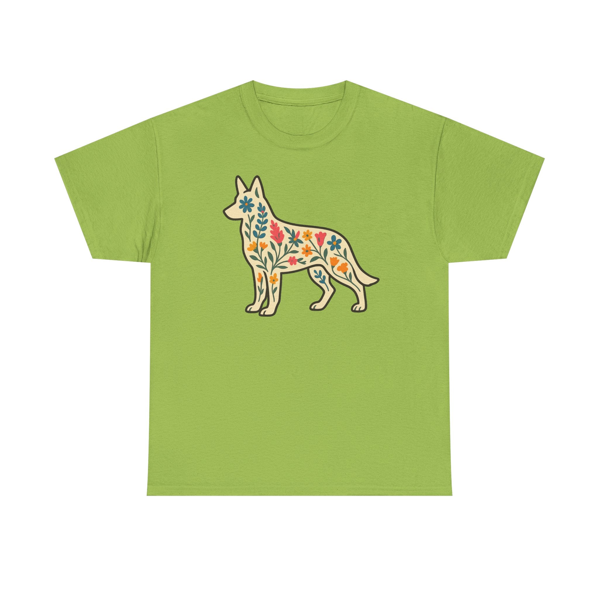 Floral German Shepherd T-Shirt