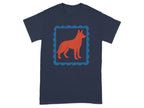 Vintage Dog Illustration Navy Blue T-Shirt Product