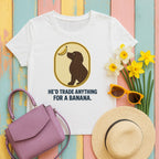 American Water Spaniel bananas tee flat lay