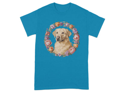 Floral Frame Labrador Retriever Graphic T-Shirt product type