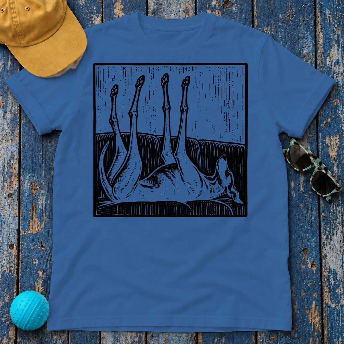Greyhound Sofa Stretch T-Shirt in Columbia Blue