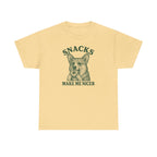 Snacks Make Me Nicer Corgi with Donut Graphic T-Shirt