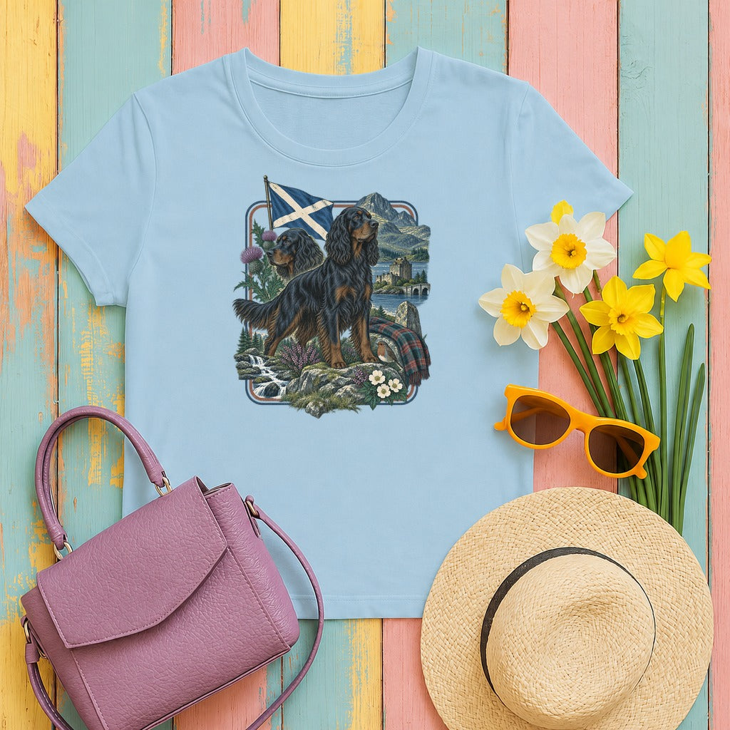 Gordon Setter Scotland Heritage tee, Light Blue