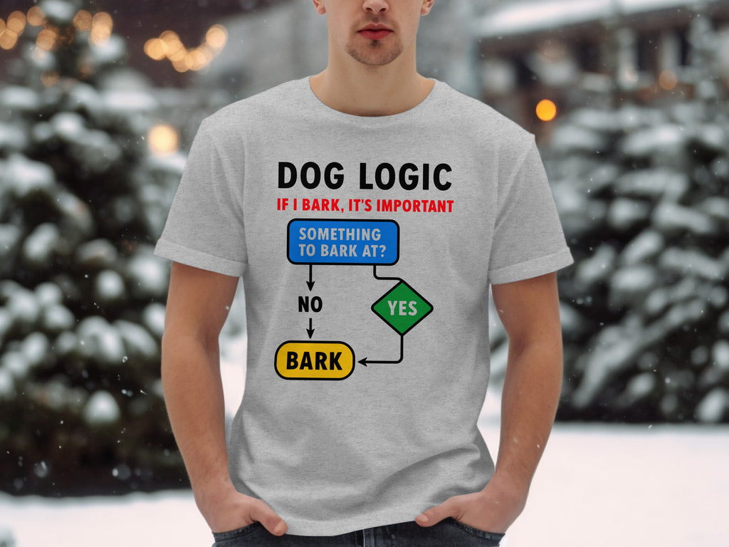 Dog Logic Funny Flowchart Tee Shirt product