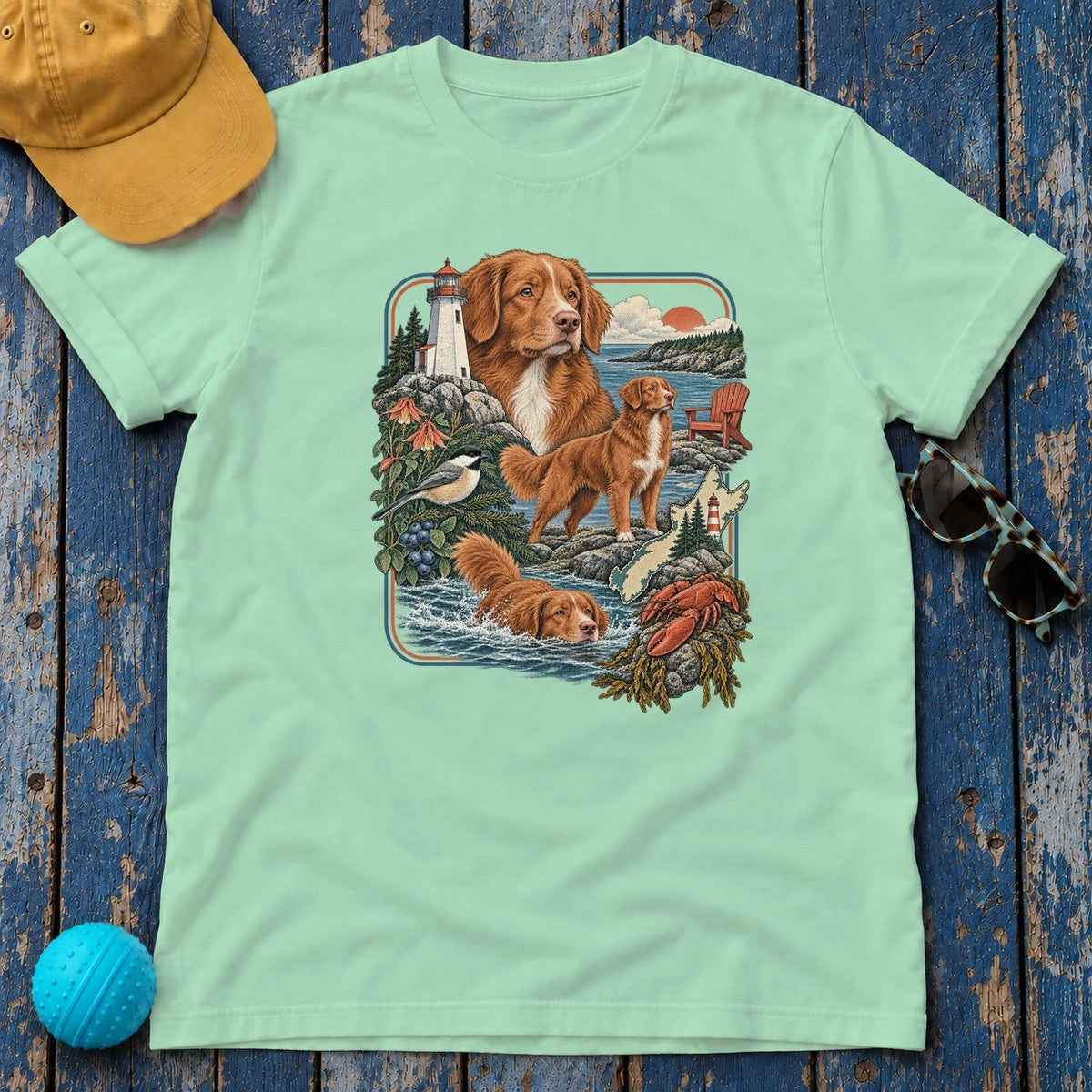 Nova Scotia Duck Tolling Retriever Heritage T-Shirt in Mint