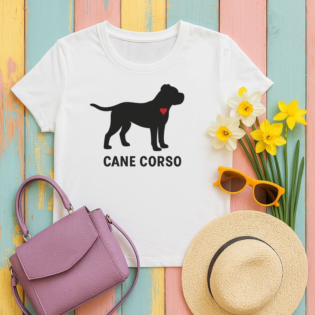 Cane Corso Silhouette Tee in White