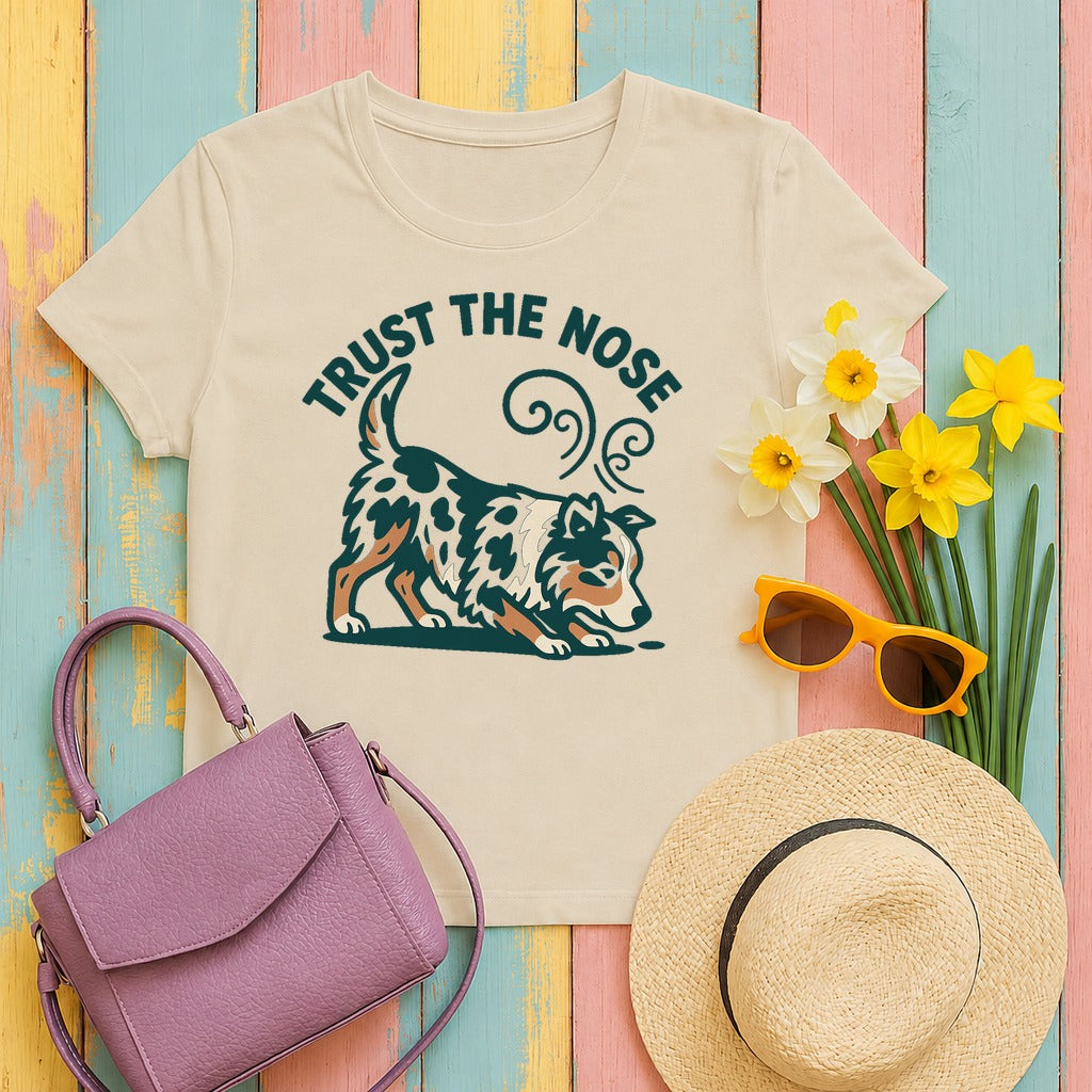 Trust The Nose Aussie T-Shirt in Sand