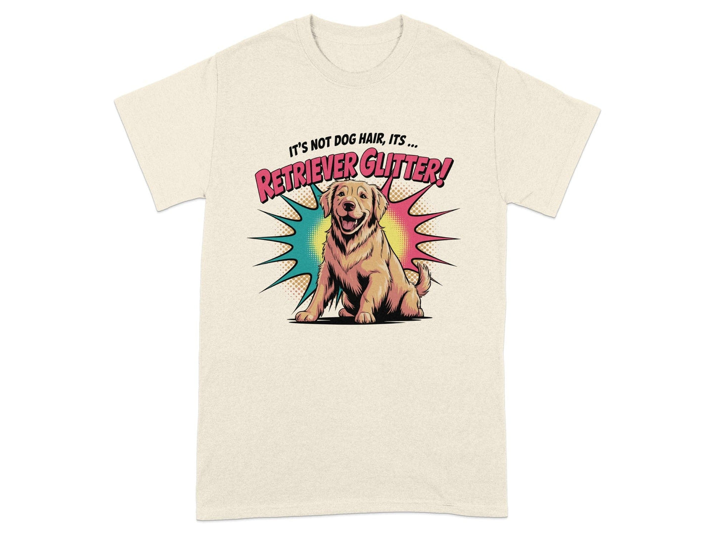Retriever Glitter Funny Dog Hair T-Shirt Product Type