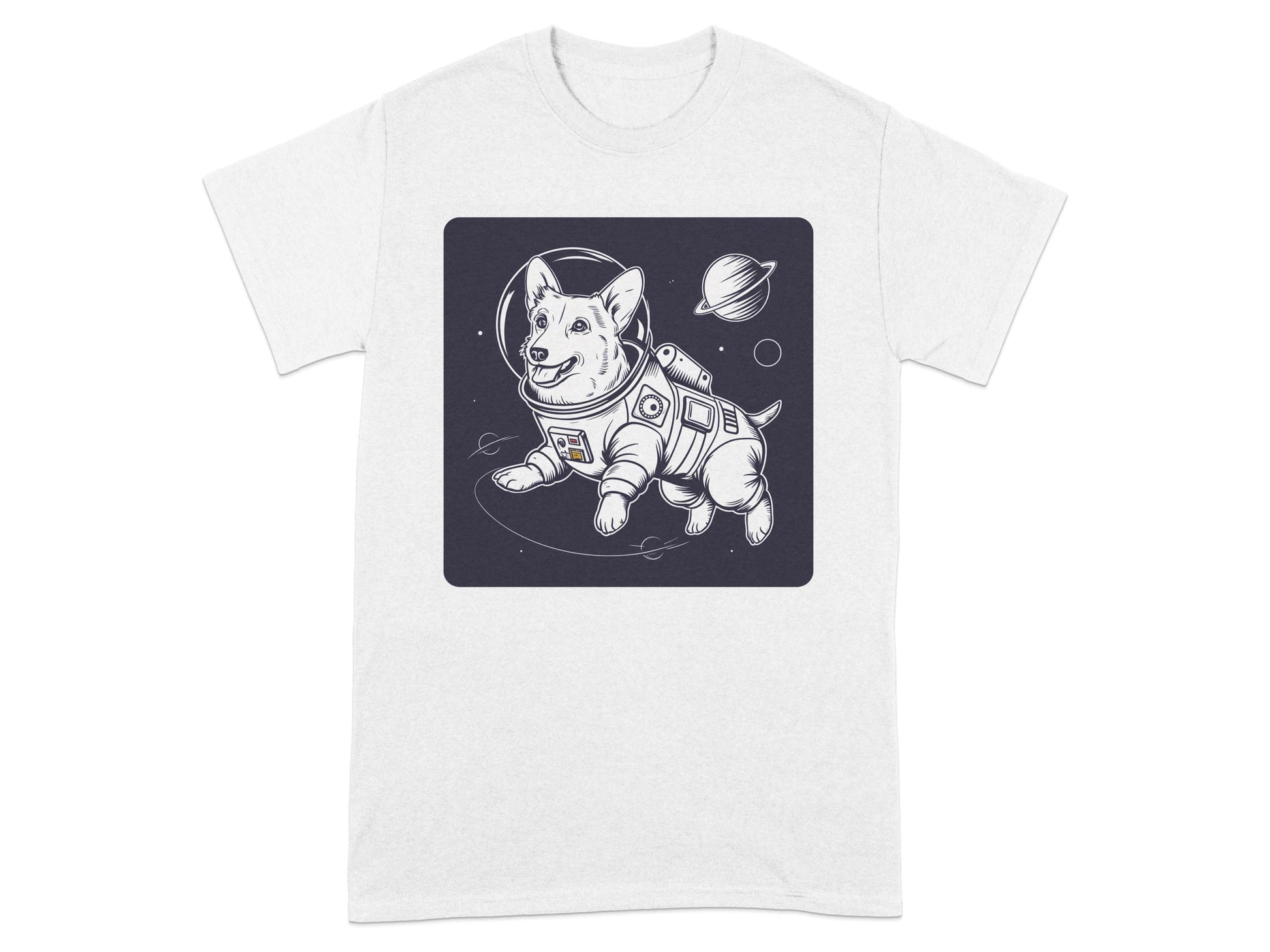 Adorable Cartoon Astronaut Dog Design T-Shirt product type