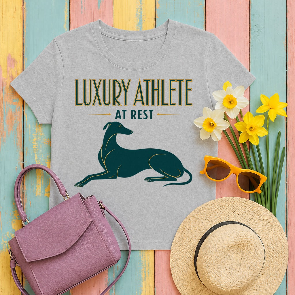 Luxury Athlete At Rest Greyhound T-Shirt in Sport Grey