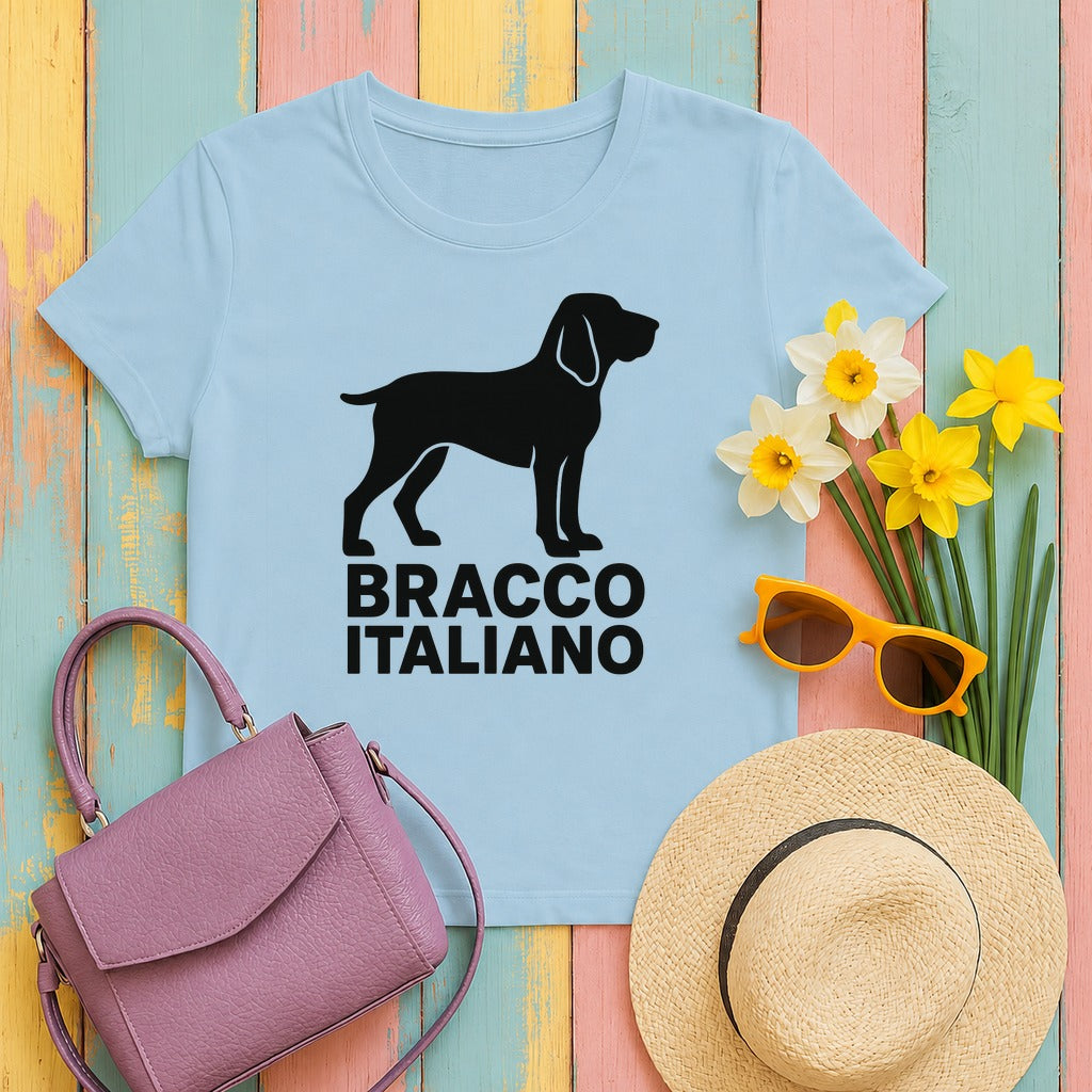 Bracco Italiano Silhouette Tee in Light Blue