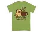 Powered by Pug and Coffee Graphic T-Shirt