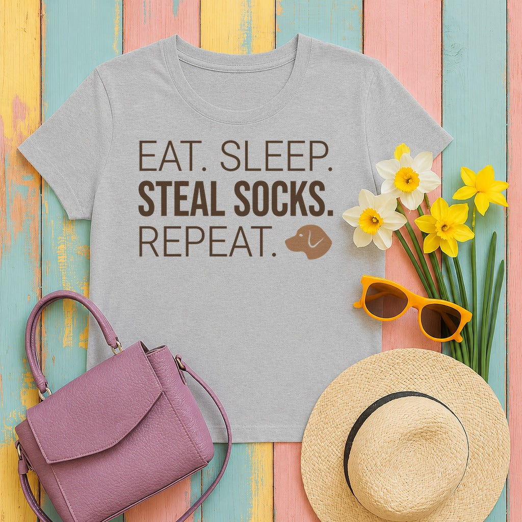 Daily Dog Routine Graphic T-Shirt in Sport Grey