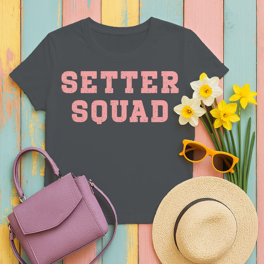 Pink Setter Squad T-Shirt in Charcoal