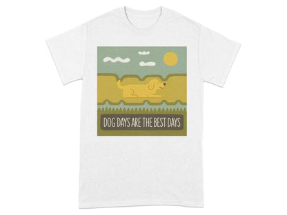 Dog Days Are the Best Days Golden Retriever T-Shirt White T-shirt