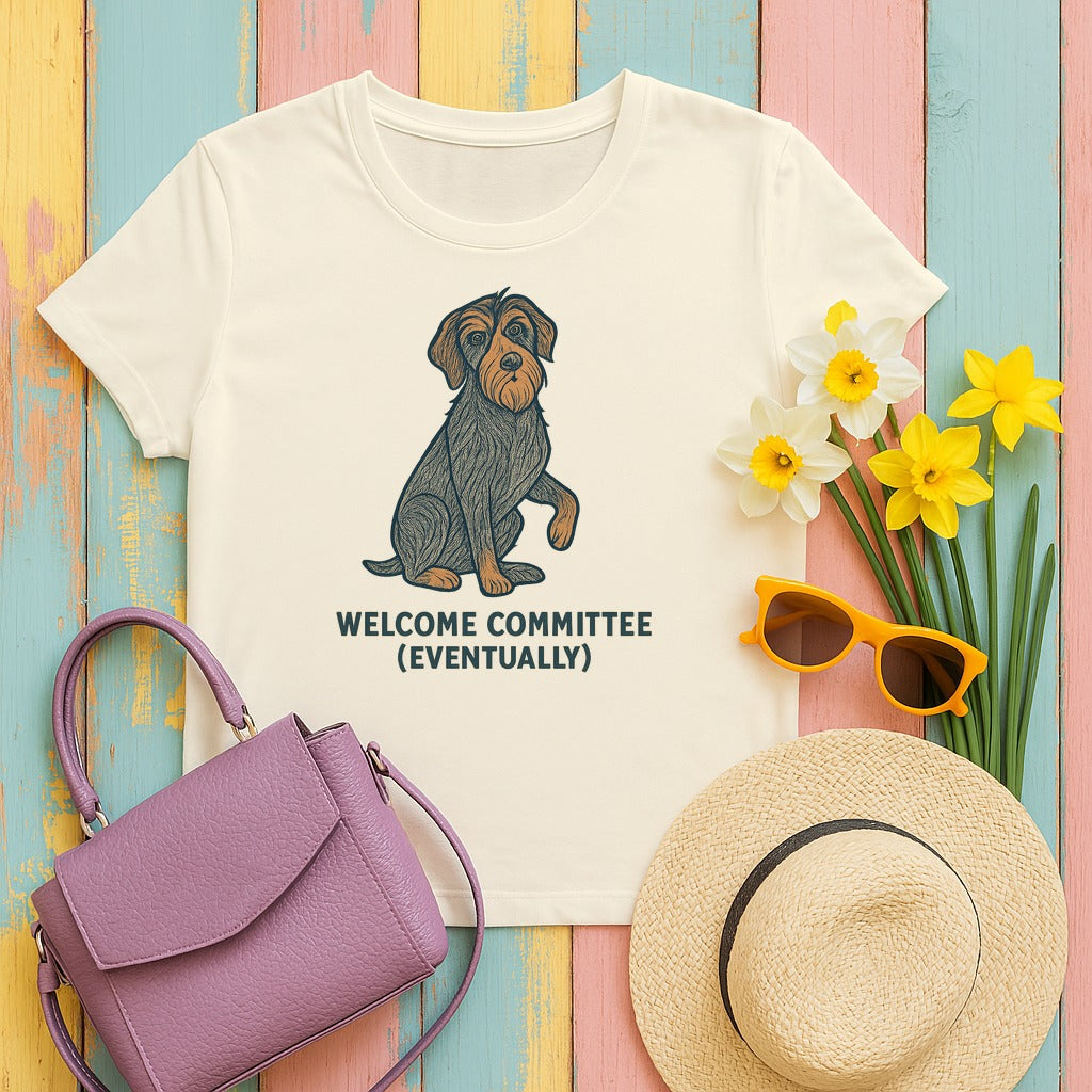 Wirehaired Pointing Griffon Welcome Committee T-shirt in Natural