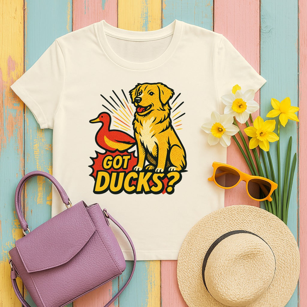 Nova Scotia Duck Tolling Retriever Got Ducks T-shirt in Natural