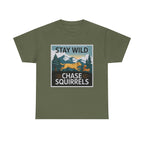 Stay Wild Chase Squirrels Yellow Lab T-Shirts